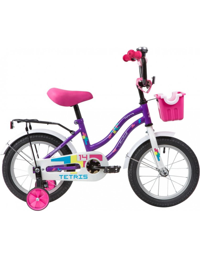 Велосипед 14" NOVATRACK TETRIS Фиолетовый 2200000015747 Детские велосипеды Novatrack 7 990 ₽