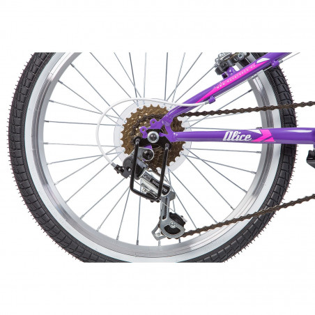Велосипед 20" NOVATRACK ALICE 6 скоростей, Фиолетовый 2200000017772 Детские велосипеды Novatrack 11 450 ₽