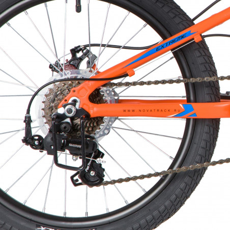Велосипед 20" NOVATRACK EXTREME 7 скоростей, Алюминиевая рама, Оранжевый 2200000017734 Детские велосипеды Novatrack 19 450 ₽