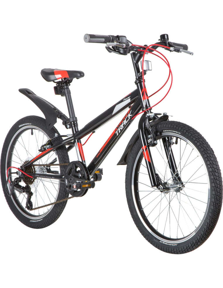 Велосипед 20" NOVATRACK RACER, 6 скоростей, Сталь Черный 2200000017789 Детские велосипеды Novatrack 17 950 ₽