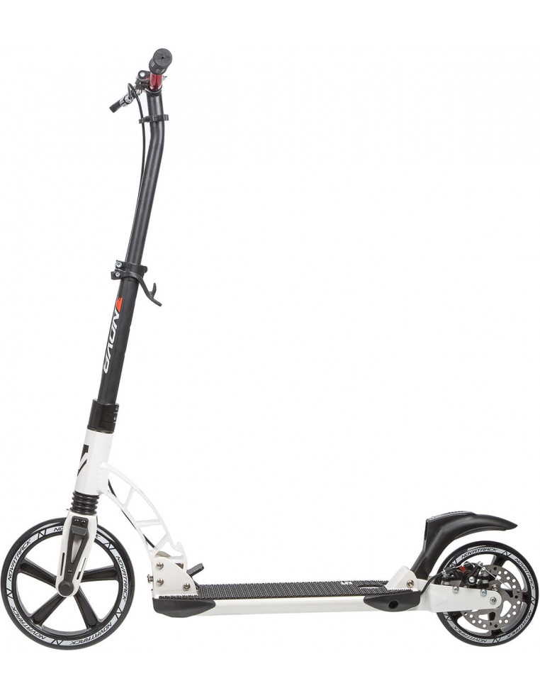 Самокат NOVATRACK DEFT PRO алюм., max 100кг, 250*200мм, 2 аморт., диск. тормоз, черный/белый 2200000018083 Городские самокаты Novatrack 9 650 ₽