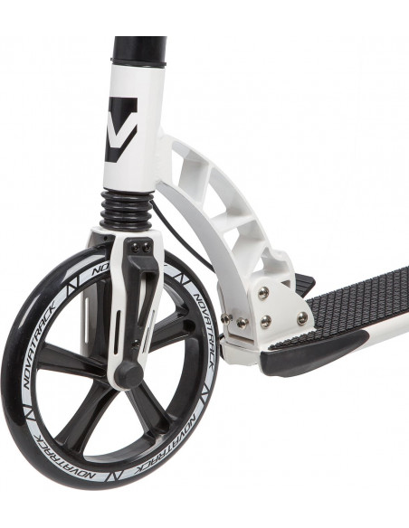 Самокат NOVATRACK DEFT PRO алюм., max 100кг, 250*200мм, 2 аморт., диск. тормоз, черный/белый 2200000018083 Городские самокаты Novatrack 9 650 ₽