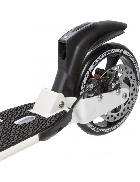 Самокат NOVATRACK DEFT PRO алюм., max 100кг, 250*200мм, 2 аморт., диск. тормоз, черный/белый 2200000018083 Городские самокаты Novatrack 9 650 ₽