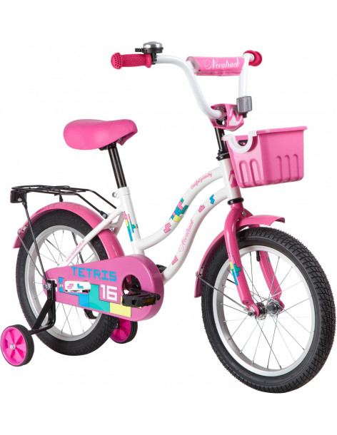 Велосипед 16" NOVATRACK TETRIS Розовый 2200000023933 Детские велосипеды Novatrack 8 450 ₽ 2
