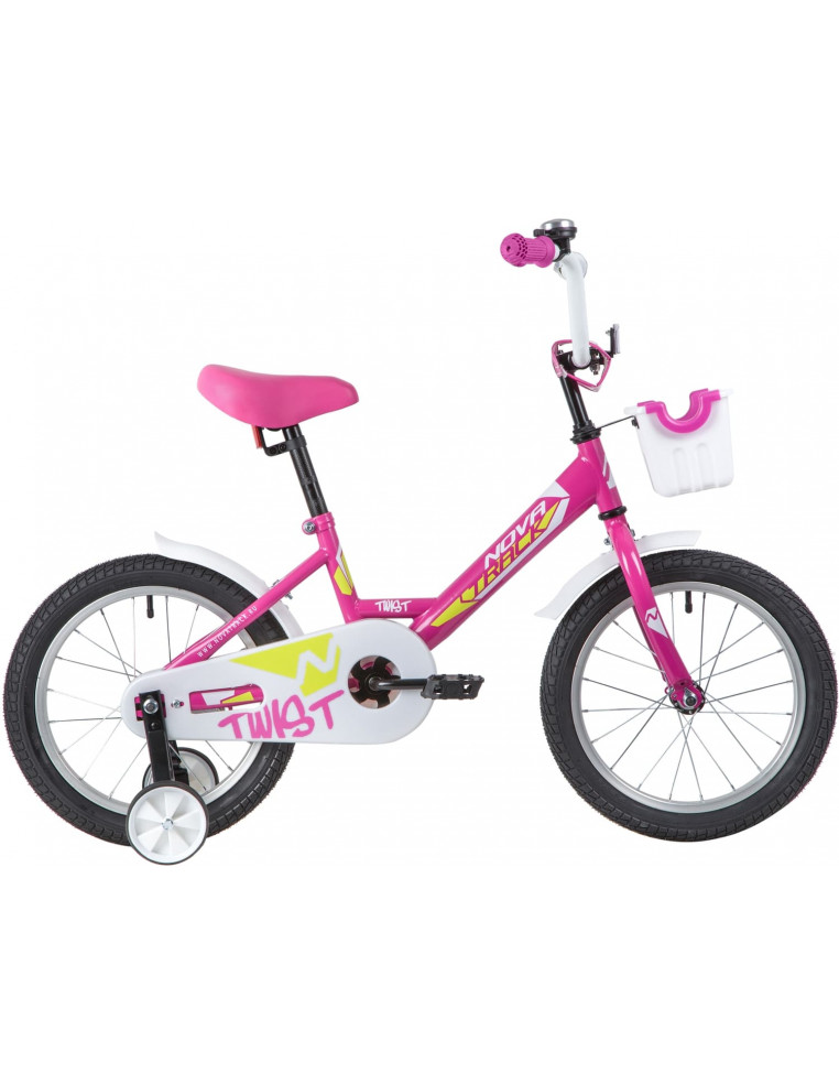 Велосипед 16" NOVATRACK TWIST Розовый 2200000017598 Детские велосипеды Novatrack 7 950 ₽