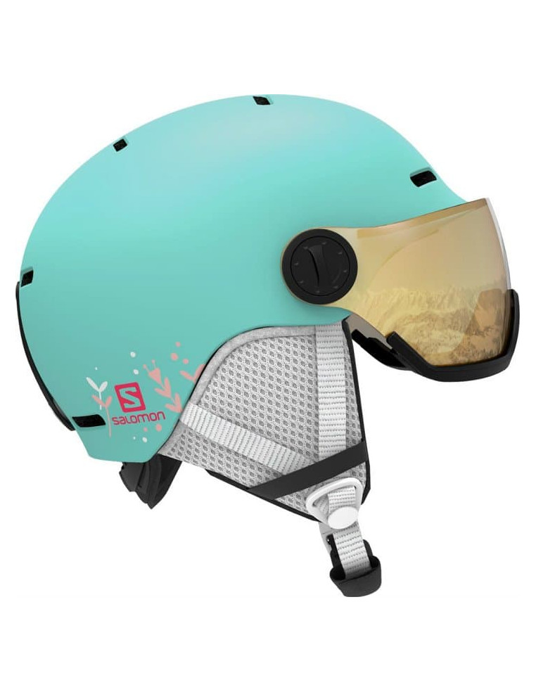 Шлем SALOMON GROM VISOR Aruba Glossy/UNIVER KL 56-59 2200000021243 Горнолыжные шлемы Salomon 7 490 ₽