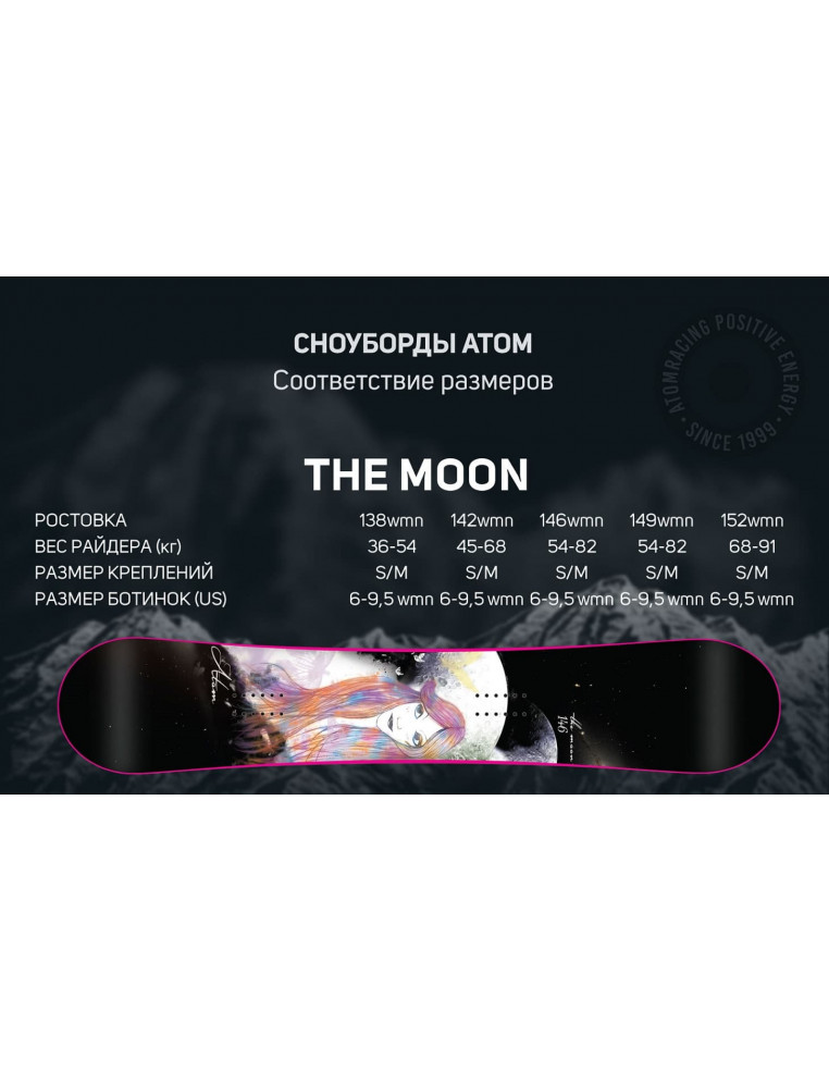 Сноуборд ATOM The Moon 142 2200000030450 Сноуборды ATOM 18 900 ₽