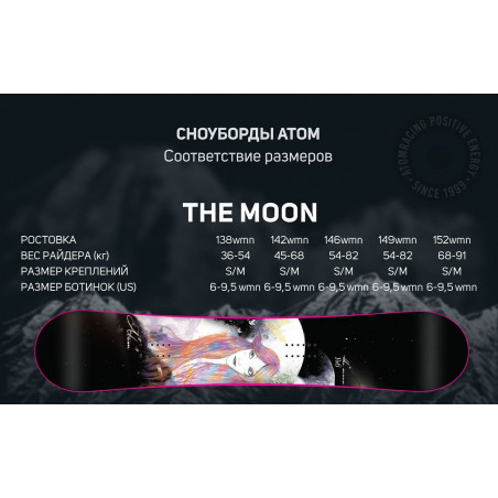Сноуборд ATOM The Moon 142 2200000030450 Сноуборды ATOM 18 900 ₽