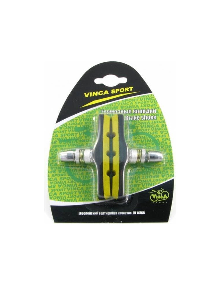 Колодки тормозные VINCA VB 111-2 black/yel (72мм) 2000014390676 Запчасти для велосипедов VS 340 ₽