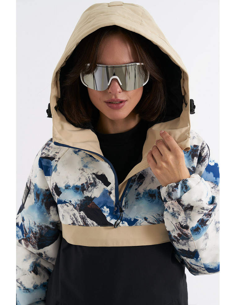 Анорак COOL ZONE PEAK бежевый/принт гора/черный Р:XS 1600001825757 Куртки женские COOL ZONE 15 900 ₽