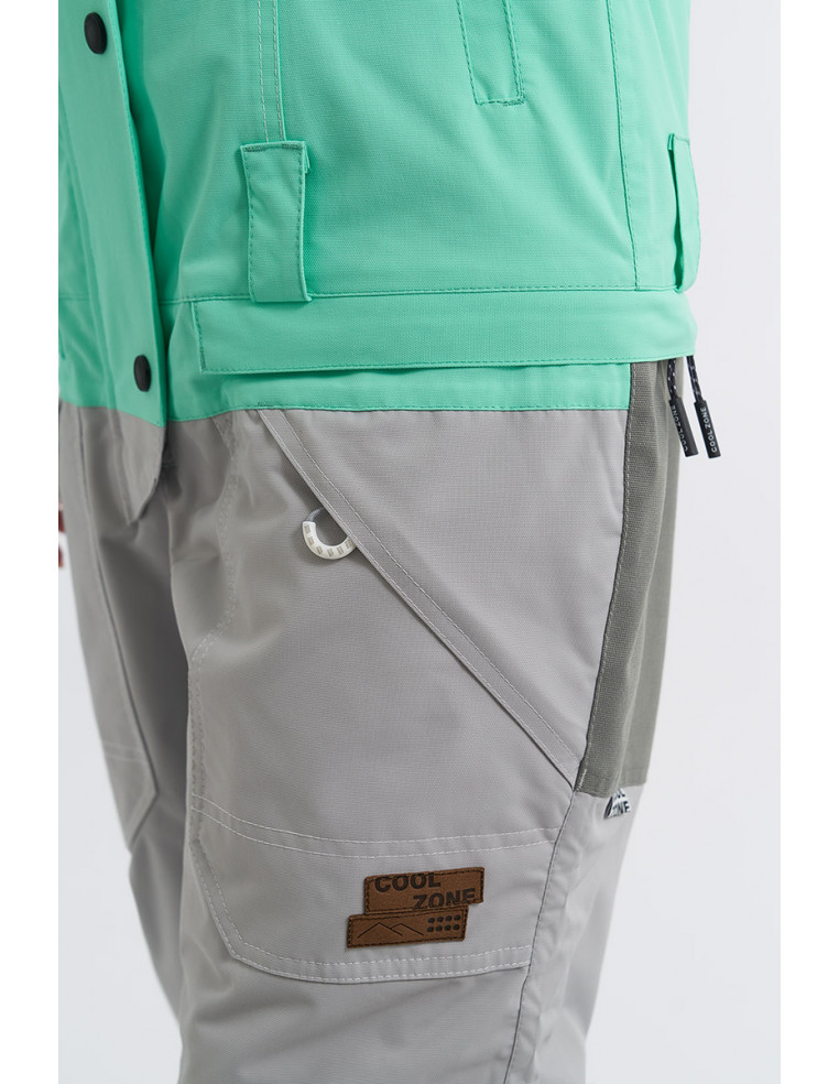 Комбинезон COOL ZONE TAIGA белый/светло-мятный/холодный серый Р:XS 1600001822381 Комбинезоны COOL ZONE 29 800 ₽