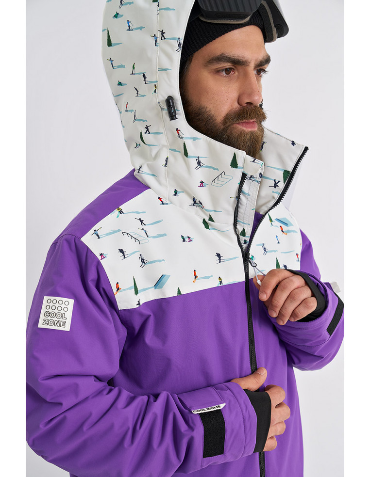 Куртка COOL ZONE YETI принт горнолыжный/пурпурный Р:XS 1600001826839 Куртки женские COOL ZONE 17 800 ₽