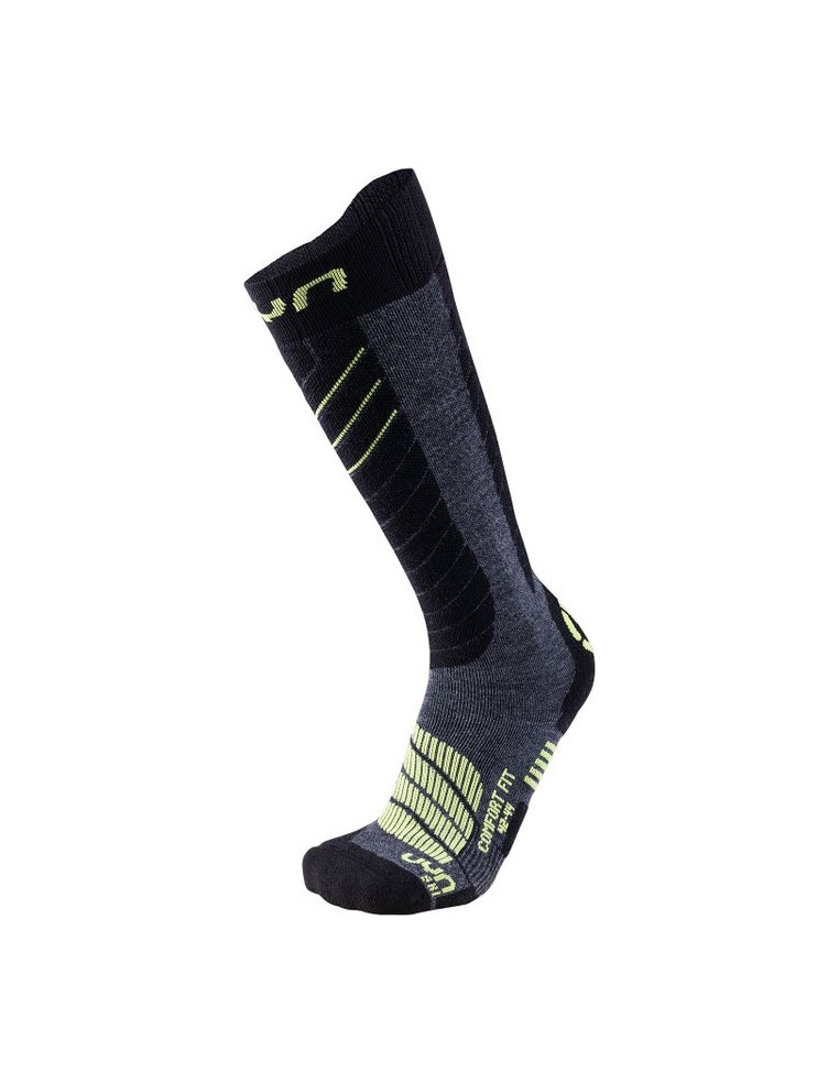 Носки UYN MS SKI COMFORT FIT MAN G970 Medium Grey Melange/Green Lime Р:45-47 8054216260989 Термоноски UYN 2 790 ₽