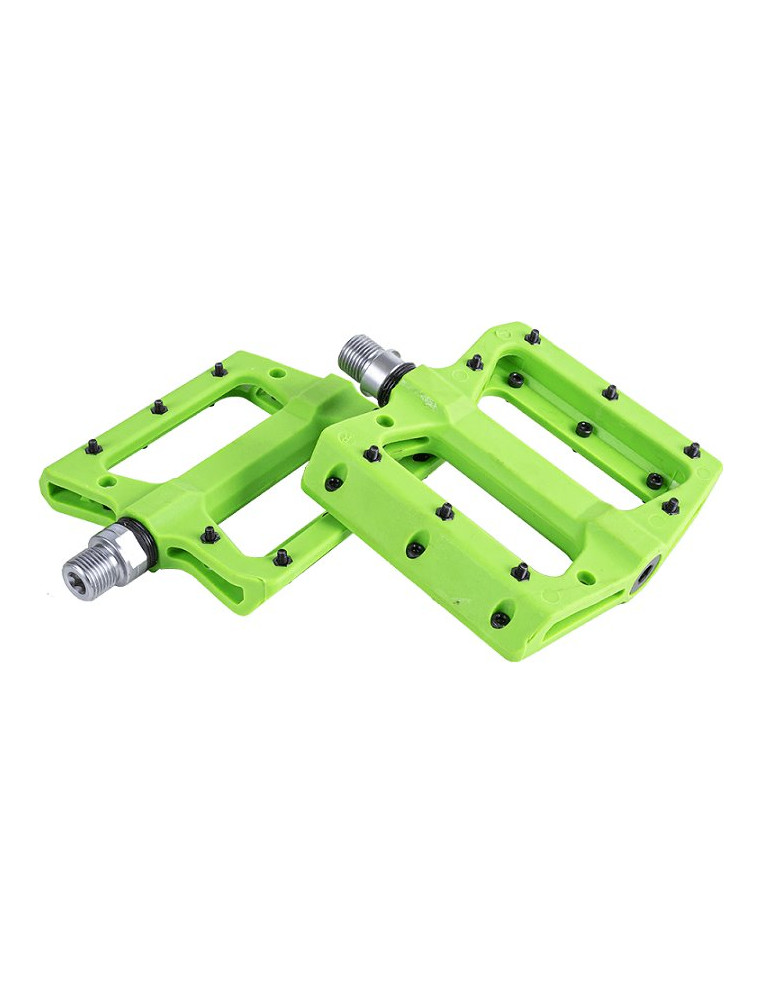 Педали нейлон со съемными шипами, подш. пром, 9/16",357гр N-5 green 2000072840014 Запчасти для велосипедов TECH TEAM 2 450 ₽