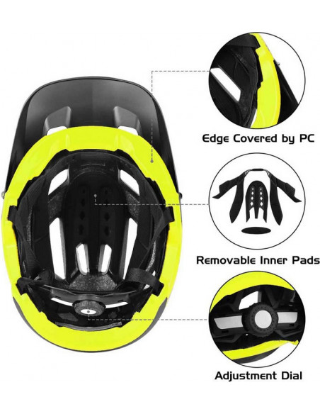Шлем велосипедный B-RACE Stone II In-Mold MTB Helmet Black / Lime L-XL 8053329962377 Велошлемы B-RACE 7 490 ₽