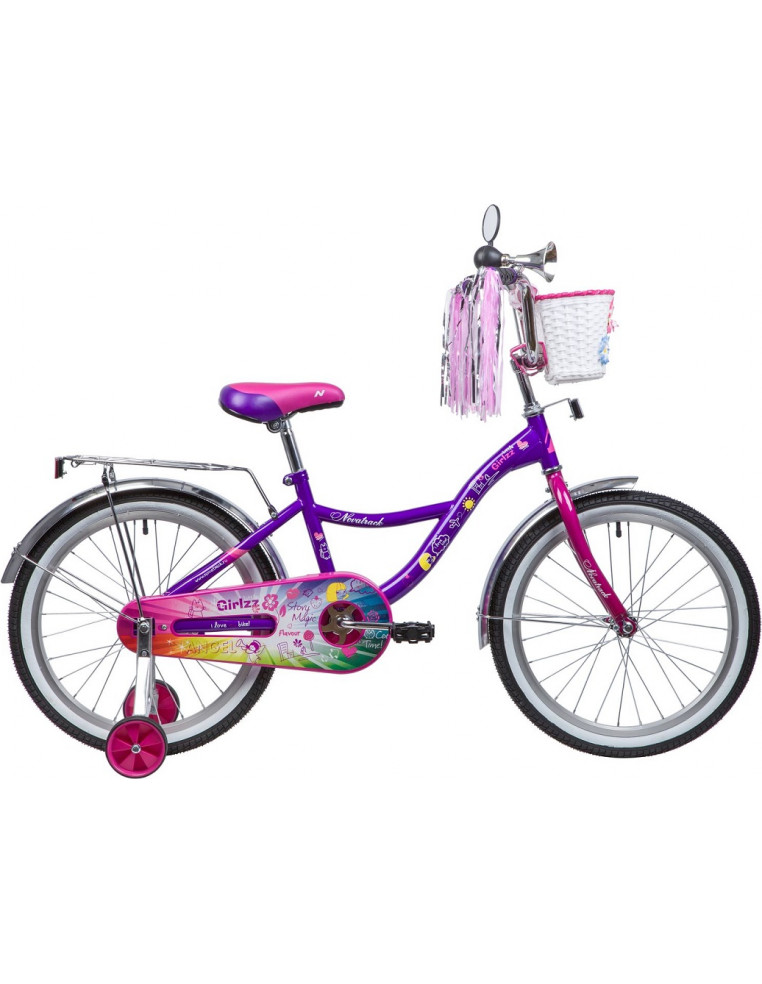 Велосипед 20" NOVATRACK LITTLE GIRLZZ Фиолетовый 2023 2200000038364 Детские велосипеды Novatrack 12 890 ₽