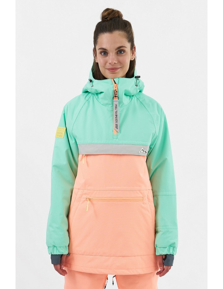 Анорак COOL ZONE KLOD светло-мятный/холодный серый/неоперсиковый Р:XS 4610151924962 Куртки женские COOL ZONE 16 800 ₽