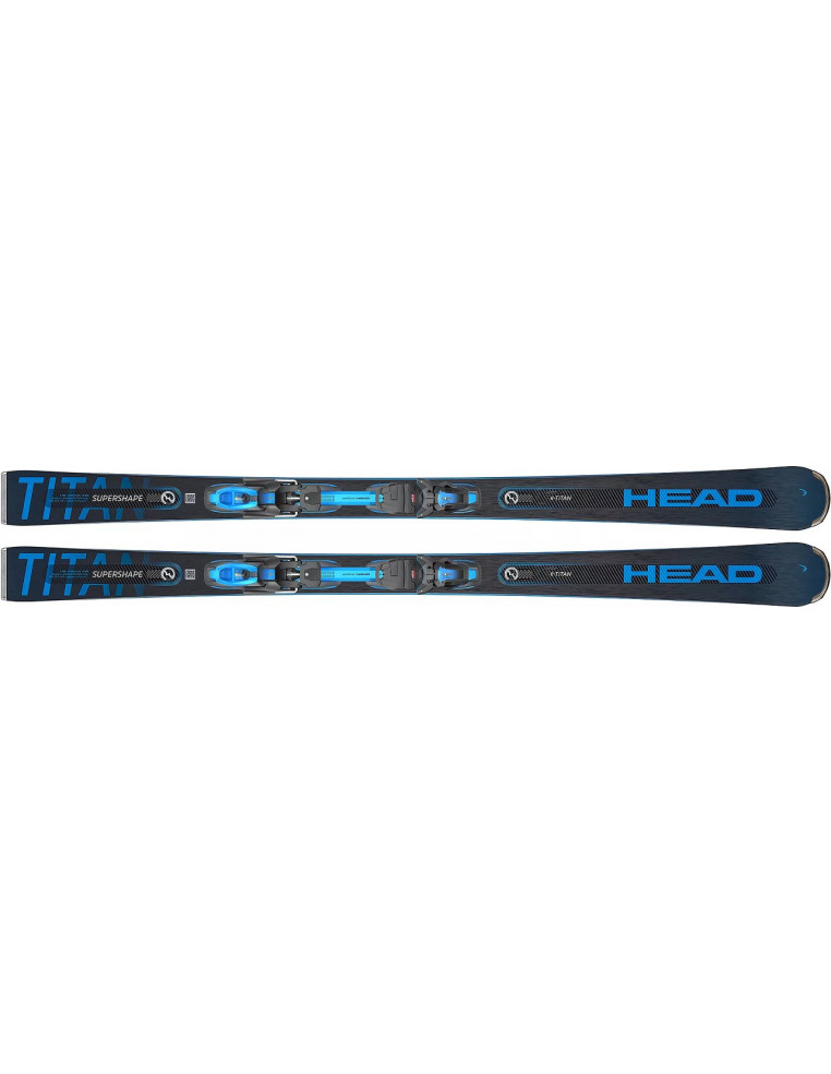 Горные лыжи HEAD Supershape e-Titan SW SF-PR black/neon blue 170 + PRD 12 2200000040138 Горные лыжи в Уфе HEAD 113 990 ₽