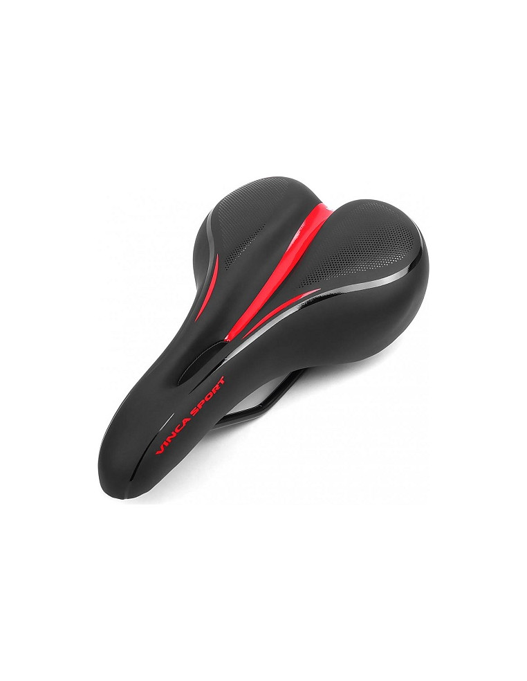 Седло VINCA VS комфортное VS 131 gel black/red 2200000041975 Велоаксессуары VS 890 ₽