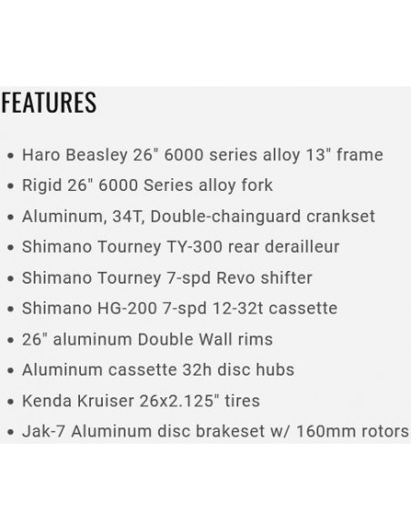 Велосипед 26" HARO Beasley 13", 7 скоростей Серебристо-Мятный 2200000037596 Детские велосипеды HARO 42 790 ₽