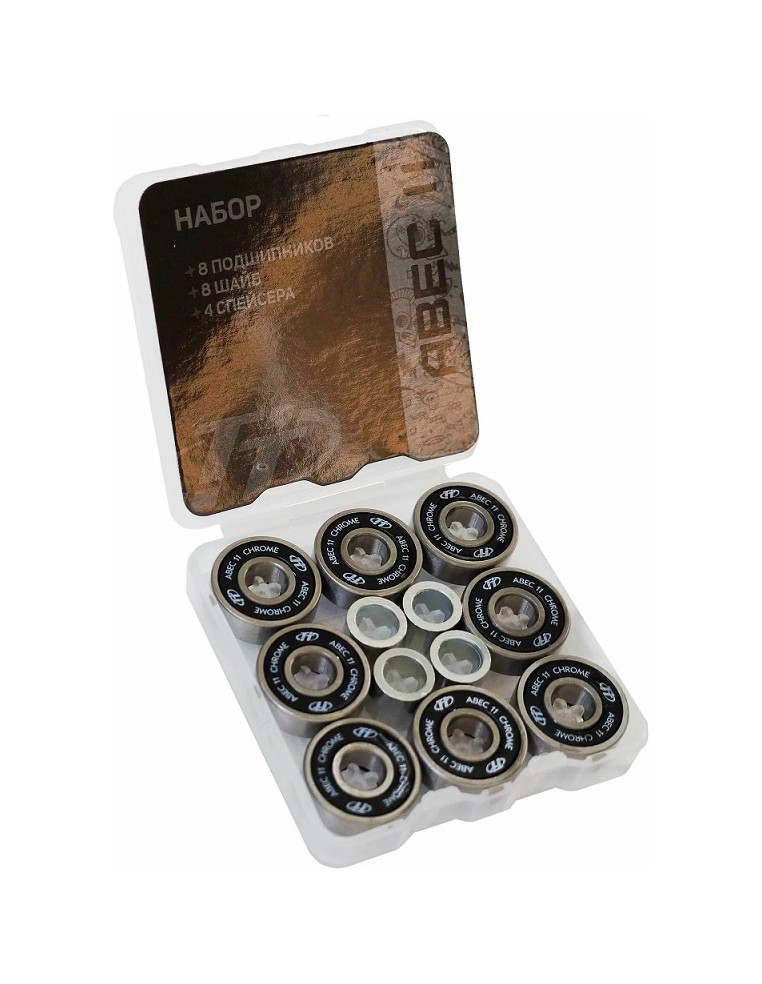 Подшипники 608RS ABEC-11, 8 шт.+8 шайб+4 спейсера 2039009393248 Запчасти для самокатов TECH TEAM 1 300 ₽
