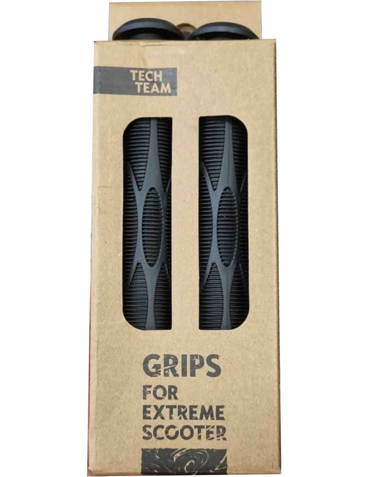 Грипсы TECH TEAM для трюкового самоката (набор 2шт) с барендами Voodoo 165mm black 2039009392609 Запчасти для самокатов TECH TEAM 650 ₽