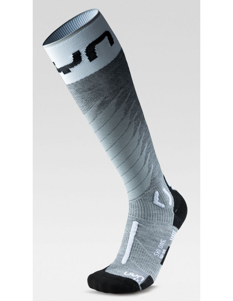 Носки UYN WS SKI ONE MERINO G160 Grey Melange/White Р:37-38 8054216618377 Термоноски UYN 4 190 ₽