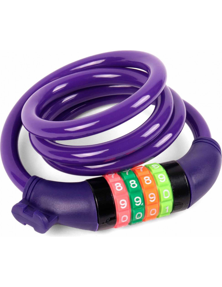 Замок вело VS 101.427 violet polybag кодовый 10*1000мм 2200000048820 Звонки, клаксоны  600 ₽