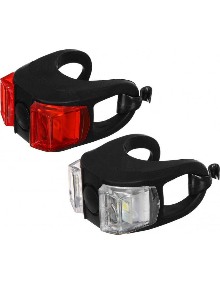 Фонари силиконовые JY-267-6 (белый и красный) 5308338 6900053083385 Фары и фонари Dream Bikes 520 ₽