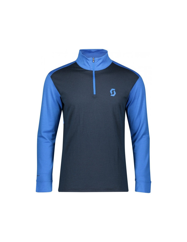 Кофта мужская SCOTT Defined Merino zip 3/4 skydive blue/dark blue Р:S 7613368962489 Термобелье SCOTT 9 250 ₽