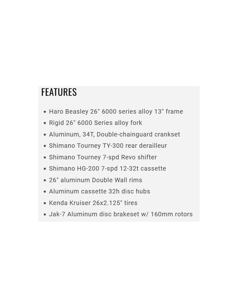 Велосипед 26" HARO Beasley 13", 7 скоростей Серебристо-Мятный 2200000037596 Детские велосипеды HARO 42 790 ₽