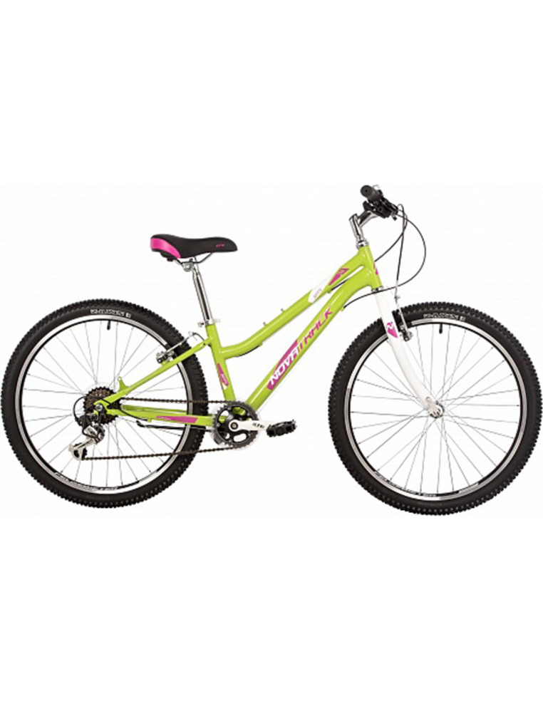 Велосипед 24" NOVATRACK JENNY 12" 6 скор., Сталь, Салатовый 2200000044471 Детские велосипеды Novatrack 21 400 ₽