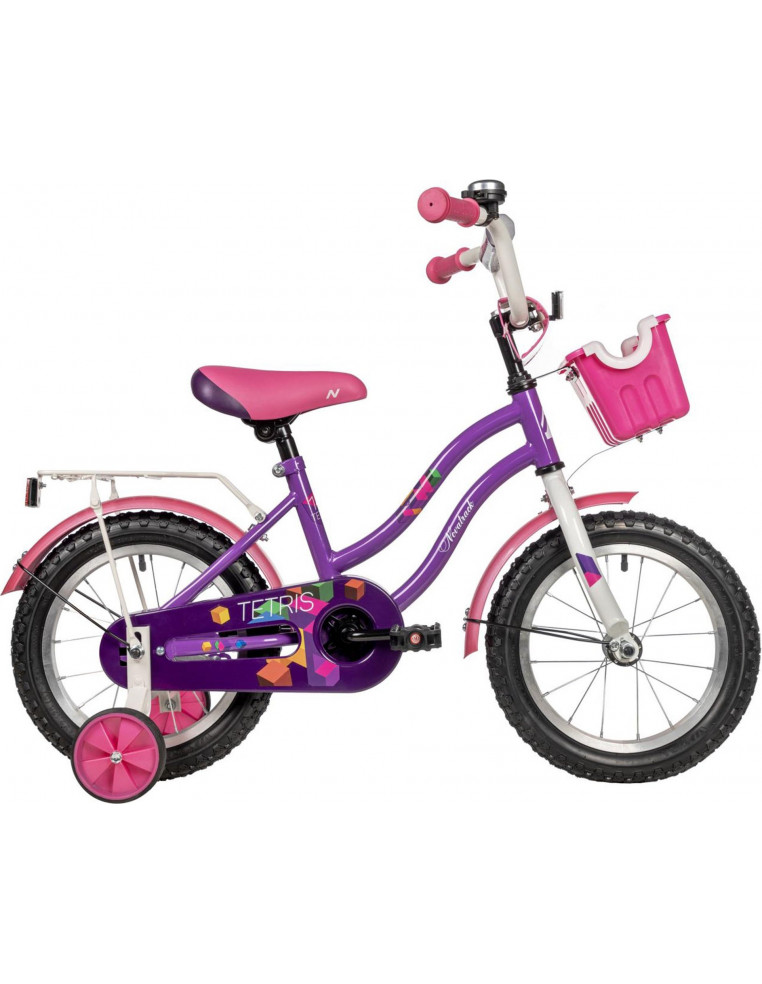 Велосипед 14" NOVATRACK TETRIS Фиолетовый 4602010439014 Детские велосипеды Novatrack 8 250 ₽