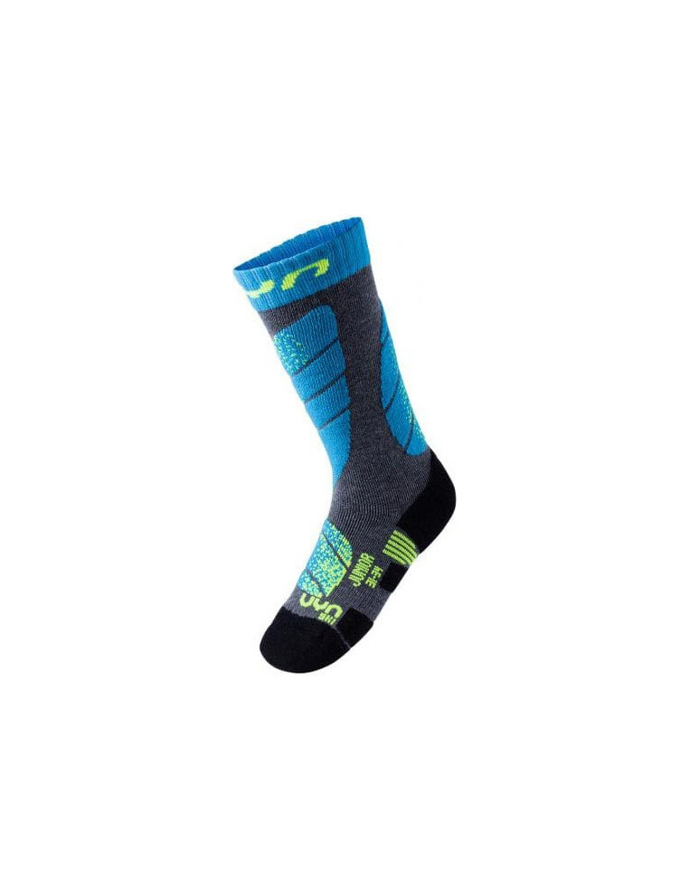 Носки UYN JR SKI JUNIOR G768 Medium Grey Melange/Turquoise Р:24-26 8054216299132 Детские термоноски UYN 1 790 ₽