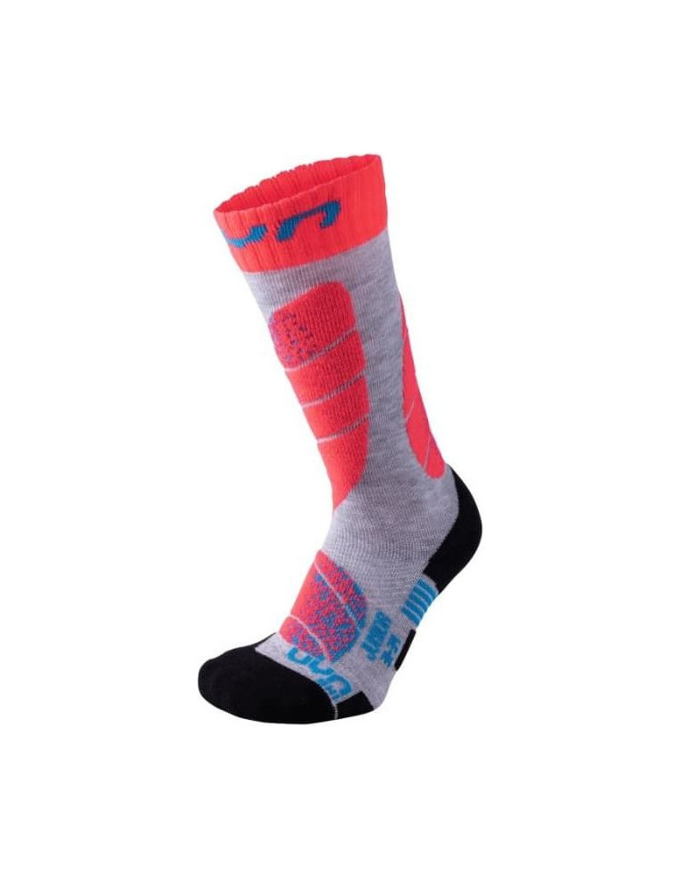 Носки UYN JR SKI JUNIOR G947 Light Grey/Coral Fluo Р:27-30 8054216261207 Детские термоноски UYN 1 790 ₽