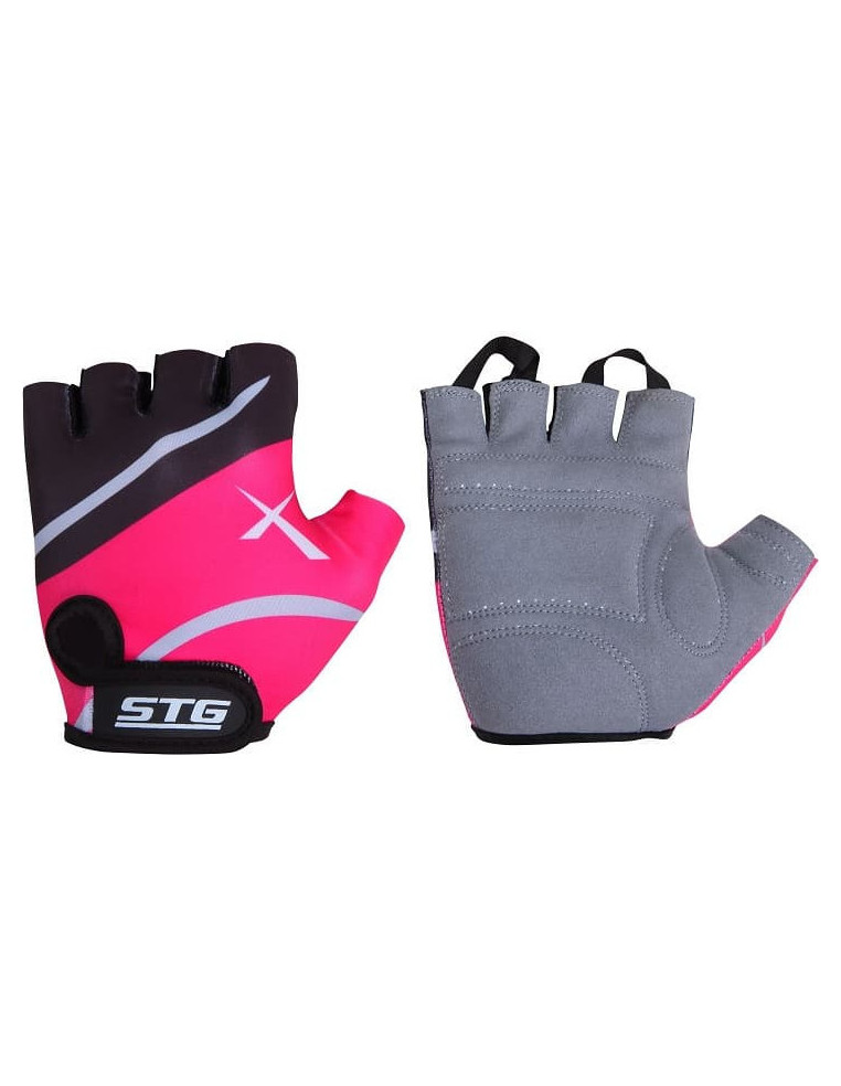 Перчатки вело STG черно-розовые Л Х61872-Л 4602010442960 Перчатки STG 690 ₽