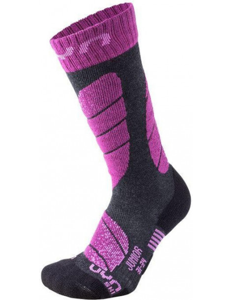 Носки UYN JR SKI JUNIOR G946 Anthracite Melange/Violet Р:27-30