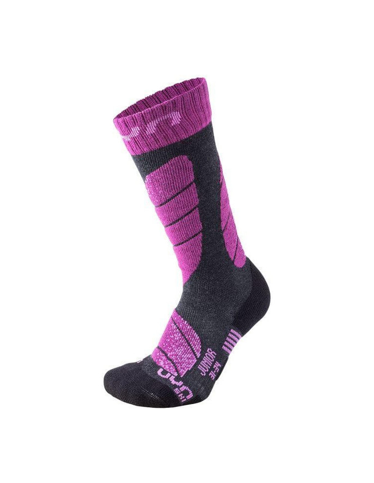 Носки UYN JR SKI JUNIOR G946 Anthracite Melange/Violet Р:27-30 8054216261177 Детские термоноски UYN 1 790 ₽