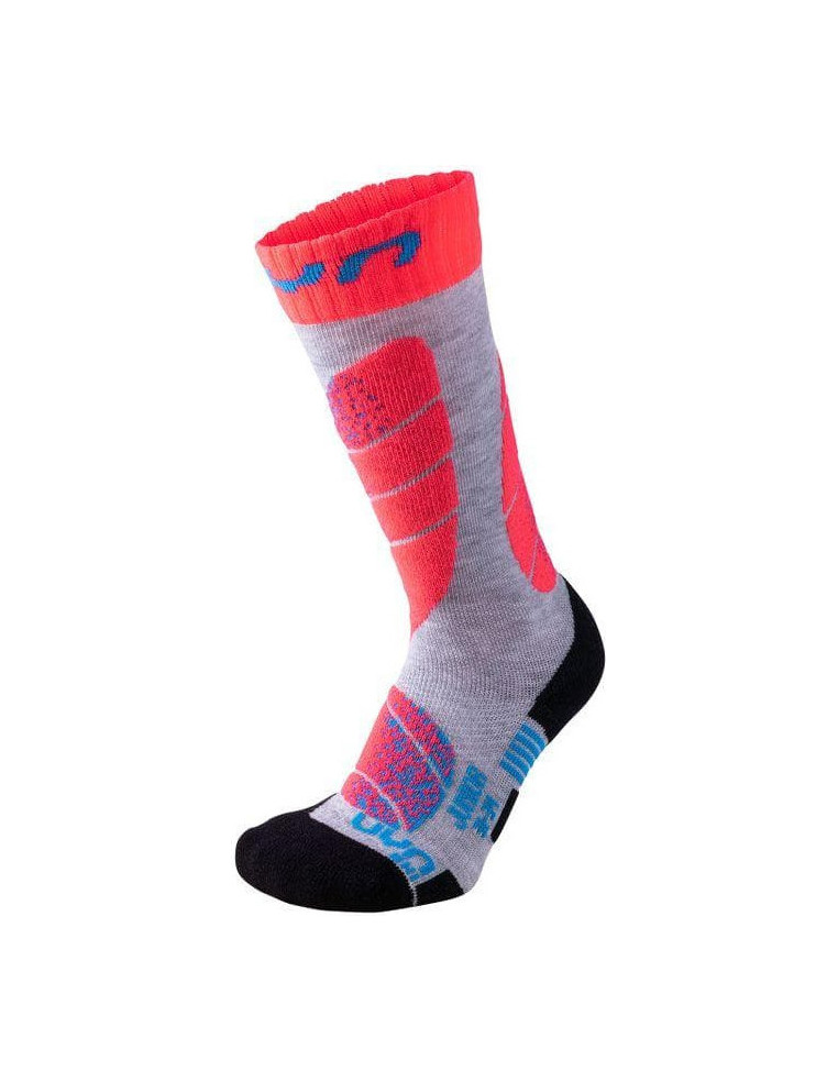 Носки UYN JR SKI JUNIOR G947 Light Grey/Coral Fluo Р:24-26 8054216299156 Детские термоноски UYN 1 790 ₽