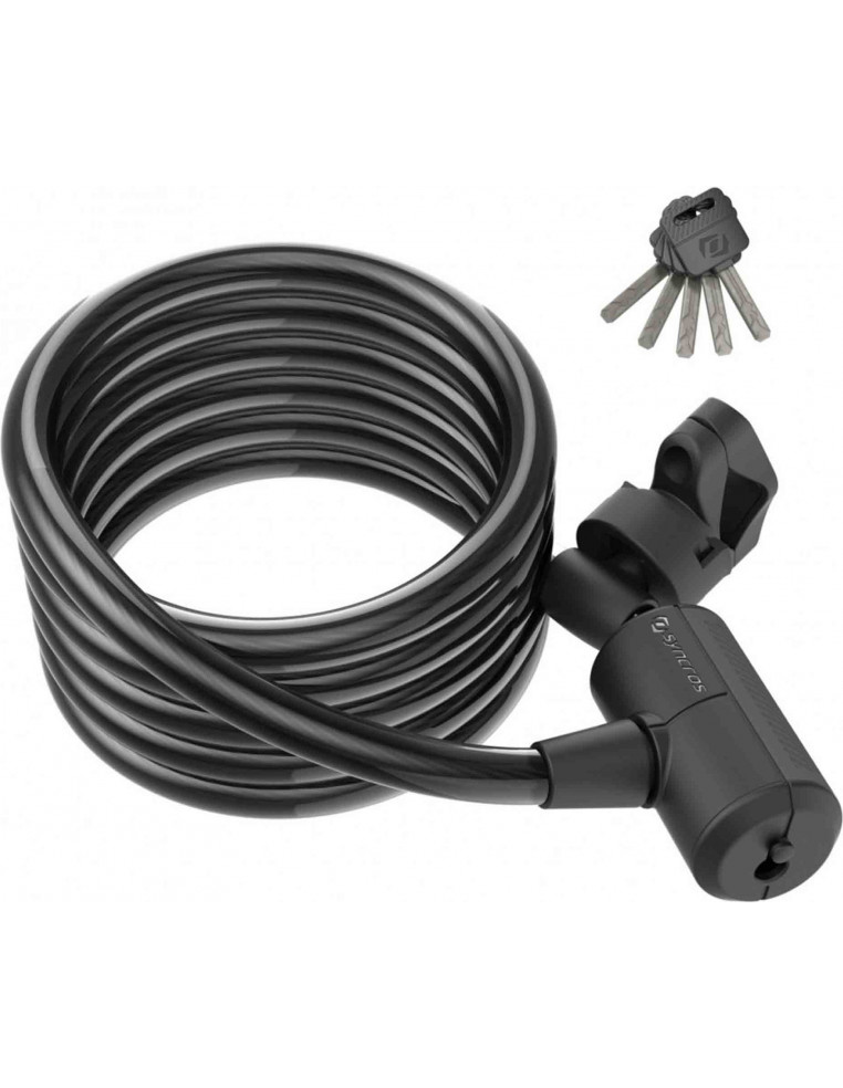 Замок SYNCROS Masset Coil Cable Key lock black 7615523070794 Замки вело SYNCROS 3 190 ₽