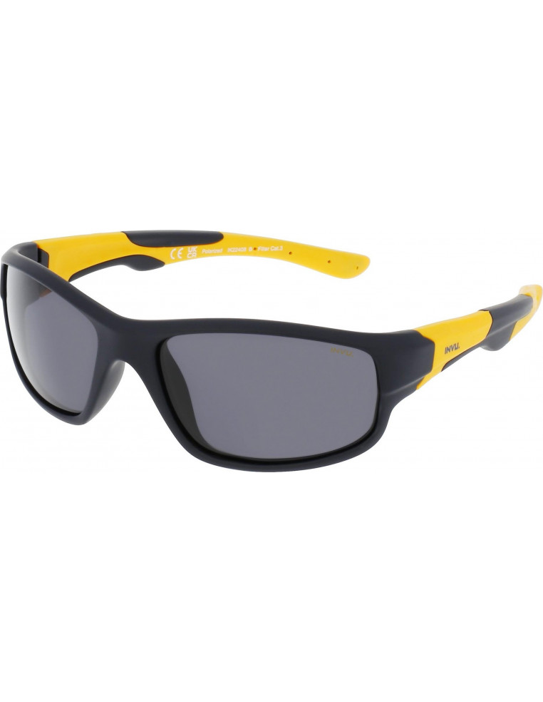 Очки INVU IK22408B детские Black Yellow matt (синяя с зеркальным покрытием) Cat.3 7630775788860 Очки INVU 3 290 ₽