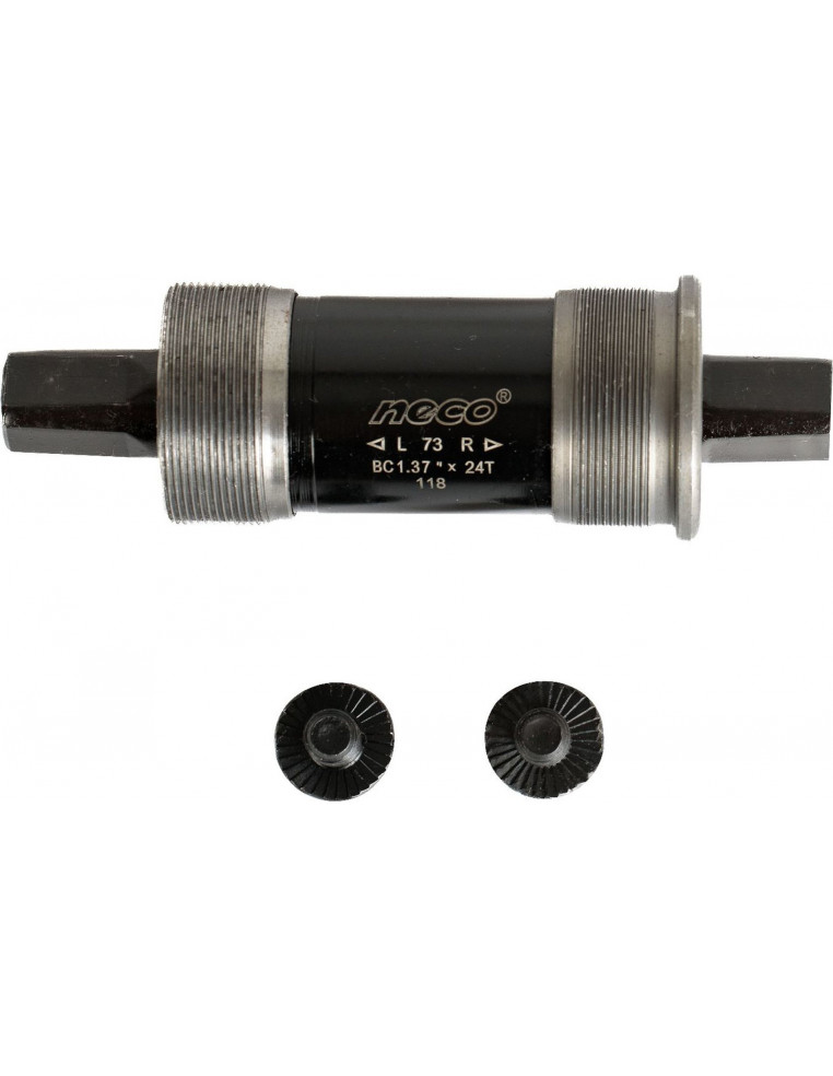 Каретка Neco B910 BSA квадрат, 73х118 мм, черный Х108371 4602010763256 Запчасти для велосипедов NECO 900 ₽