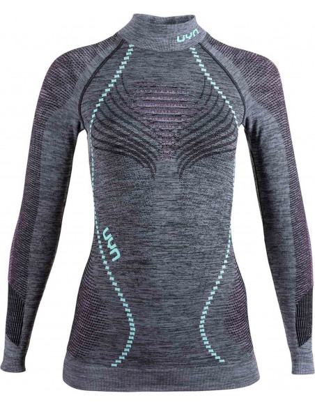 Термобелье кофта UYN WS AMBITYON UW SHIRT B617 Black Melange/Pink/Aqua S/M 8054216349943 Термобелье женское UYN 12 990 ₽