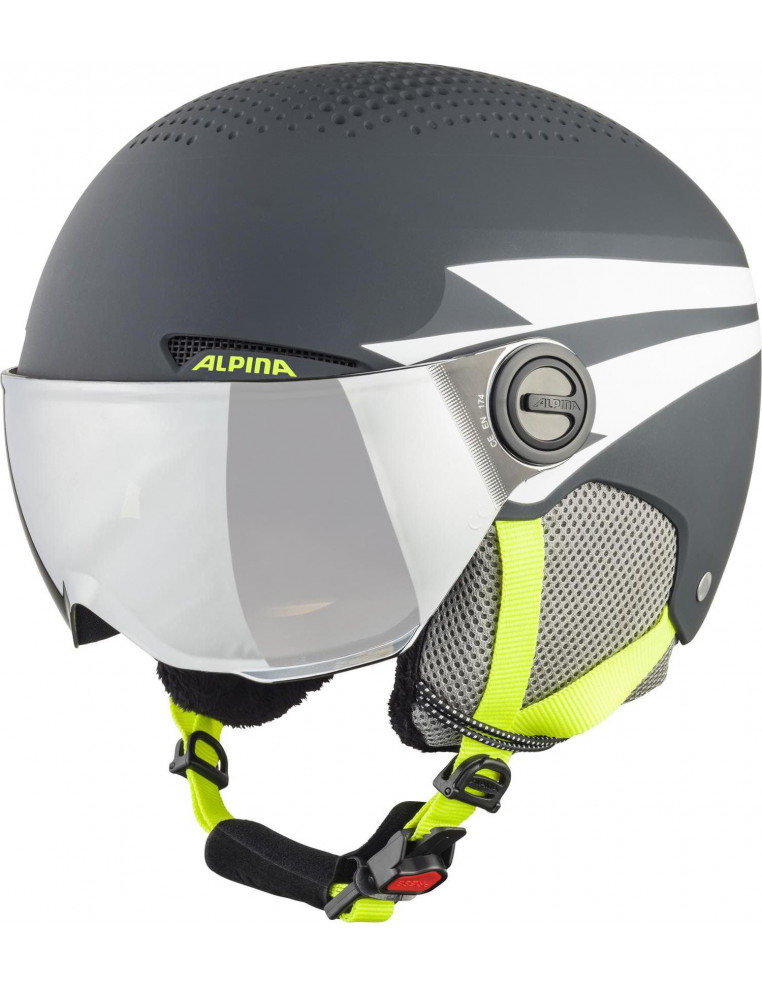 Шлем ALPINA Zupo Visor Charcoal/Neon Matt 54-58 4003692299369 Горнолыжные шлемы ALPINA 17 590 ₽