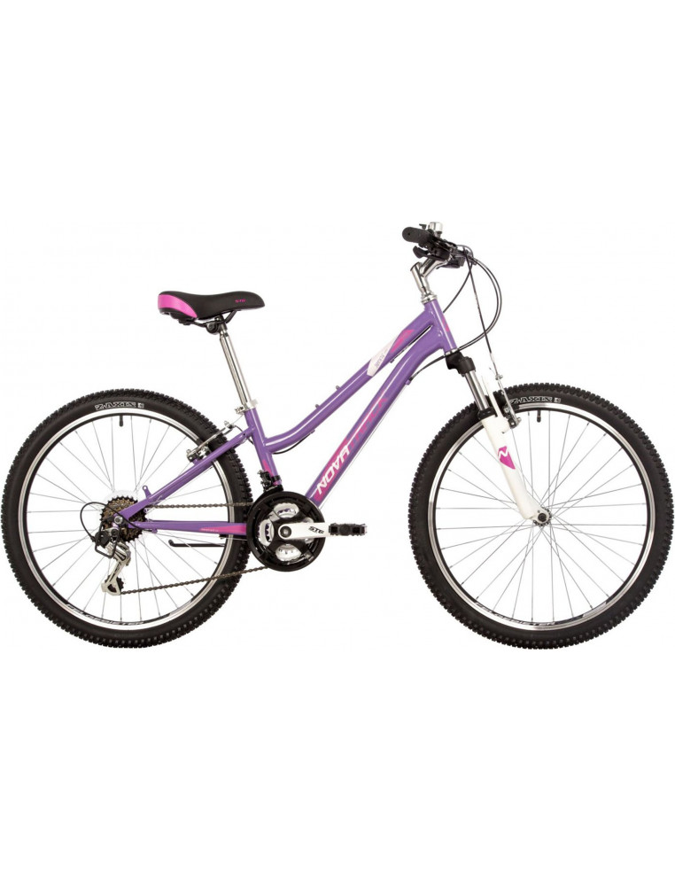 Велосипед 24" NOVATRACK JENNY 12" 18 скор., Сталь, Фиолетовый 7224505825 Детские велосипеды Novatrack 19 900 ₽