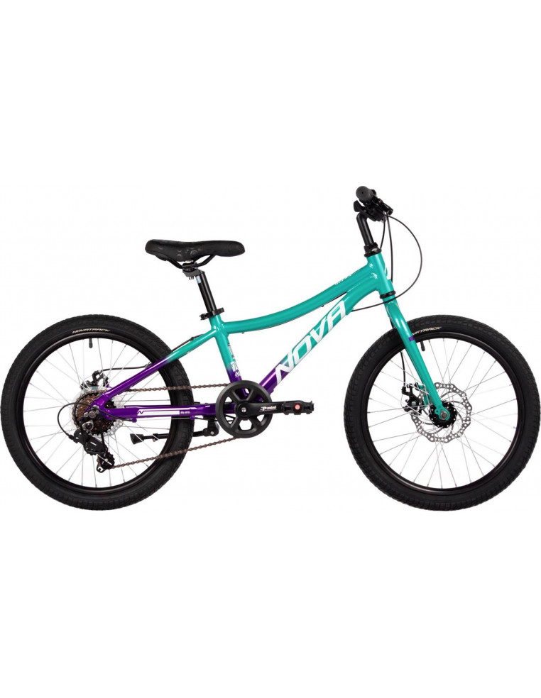 Велосипед 20" NOVATRACK KATRINA 6 скор. Зелёный Фиолетовый 2200000048660 Детские велосипеды Novatrack 24 600 ₽