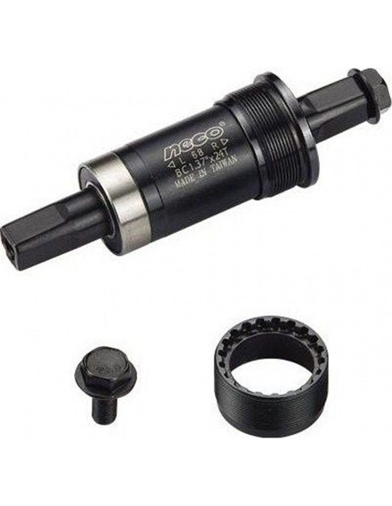 Каретка Neco B910 BSA квадрат, 68х122,5 мм, черный Х108370 4602010763249 Запчасти для велосипедов NECO 600 ₽
