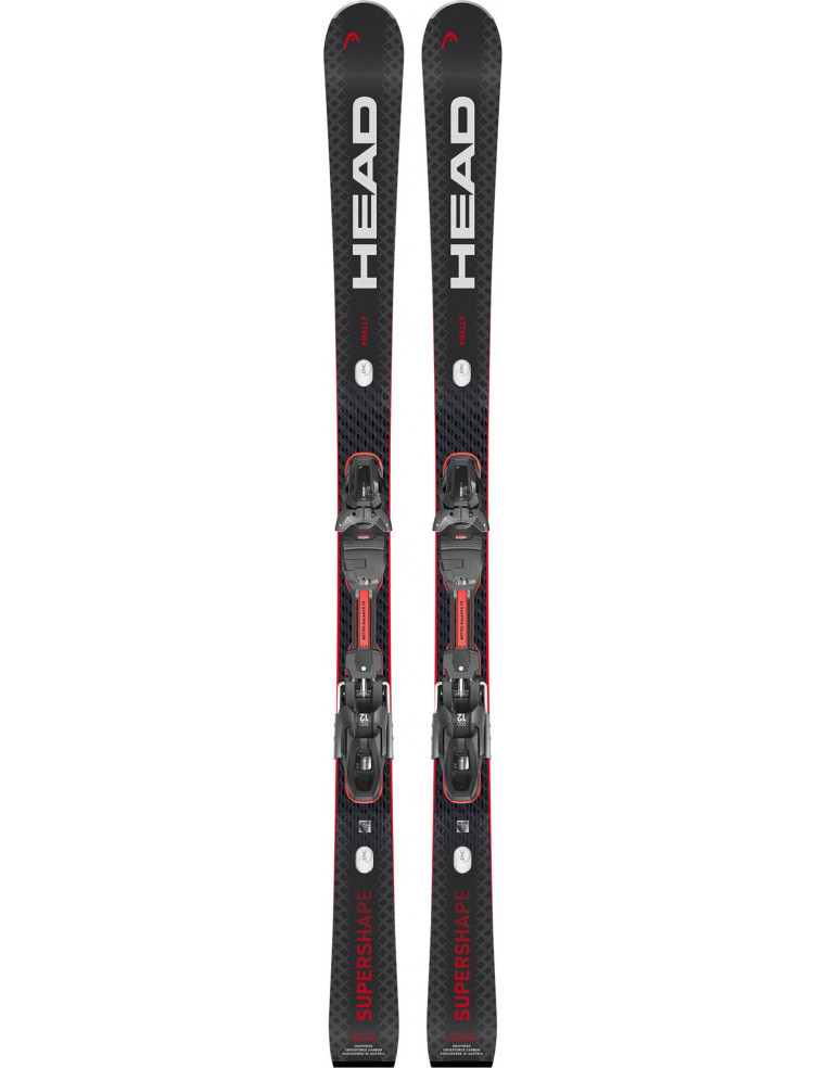Горные лыжи HEAD Supershape e-Rally SW BB-PR black red 163 + креп. PRD 12 GW 2200000051455 Горные лыжи в Уфе HEAD 113 990 ₽