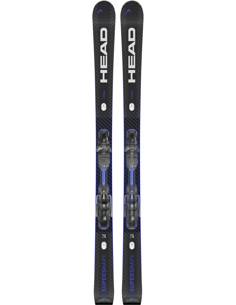 Горные лыжи HEAD Supershape e-Titan SW BB-PR black blue 177 + PRD 12 2200000051448 Горные лыжи в Уфе HEAD 96 890 ₽