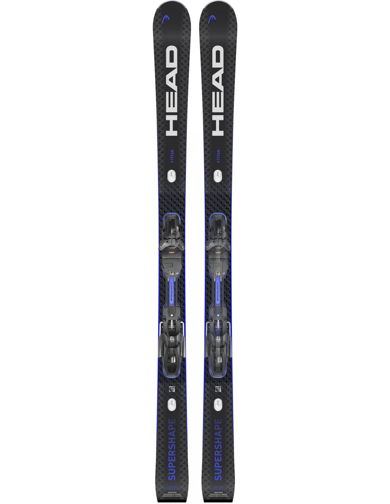 Горные лыжи HEAD Supershape e-Titan SW BB-PR black blue 184 + PRD 12 2200000052117 Горные лыжи в Уфе HEAD 96 890 ₽